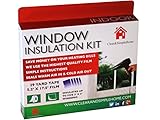 Clear & Simple Home Kit de aislamiento para hasta 5 ventanas, pelcula de aislamiento termocontrable de 1,6 m x 5,3 m y cinta de 26,5 m, ideal para invierno