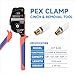iCrimp ICP-BJ03 PEX Clamp Tool for Cinch and Removal of 3/8-in, 1/2-in, 3/4-in and 1-in PEX Clamp Rings, One-handed PEX Crimping Tool
