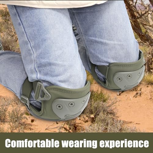 Bztac BZT108KP Tactical Professional Combat Knee Protective Pads Set Advanced Tactical Gear Set For Outdoor Cs Paintball Game Cycling Safety Skateboarding Gear Skates Airsoft Hunting Knee Protection Guard Pads thumb #6