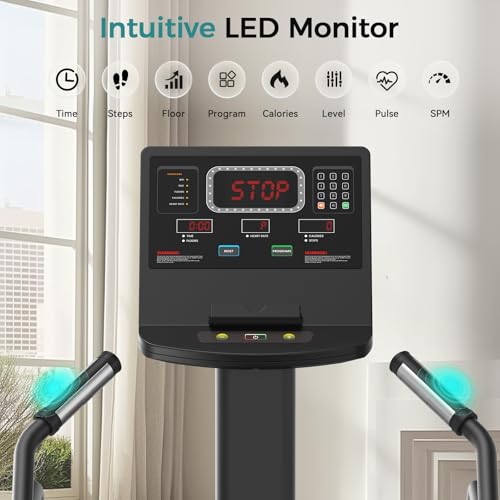 Image of FEIERDUN SC3 Stair Stepper Machine for Home Gym, Commercial Grade Stair Climber with LED Screen, Stair Machine with 15 Speed Levels for Cardio and Lower Body Workout, 660LBS Capacity, 24-164 Steps /Min