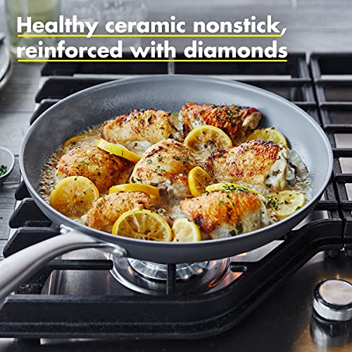 Image of GreenPan Lima Hard Anodized Healthy Ceramic Nonstick 8 Piece Cookware Pots and Pans Set, PFAS-Free, Oven Safe, Gray