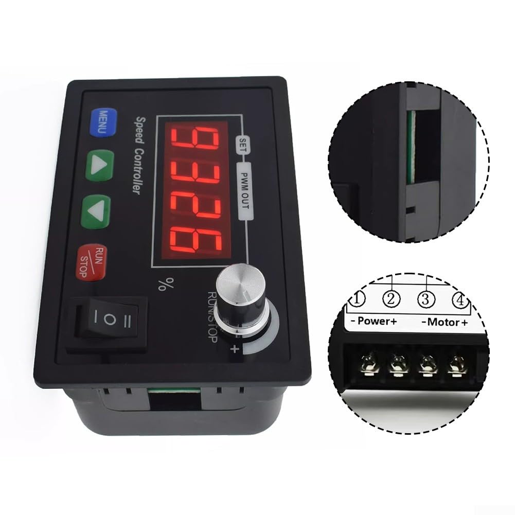 Regolatore di velocità, 12V 24V DC Motor Speed Controller, Velocità Regolabile Reversibile Interruttore DC Motor Driver Invertire