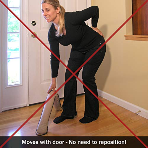 Evelots Door Draft Stopper/Noise Blocker - 2 In 1 - Strong Magnets For Metal Door, Clips For Regular Door - 36 Inches Wide - No Repositioning - No Need To Bend #TOP6