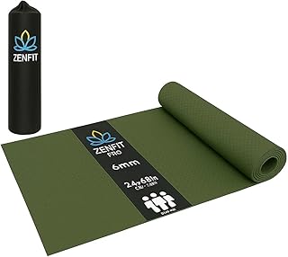 Yoga Mat for Women & Men | High Density TPE Yoga Mat with 6mm Cushion | Non-Toxic, Sweat-Resistant & Double Sided Anti-Sli... Price In India