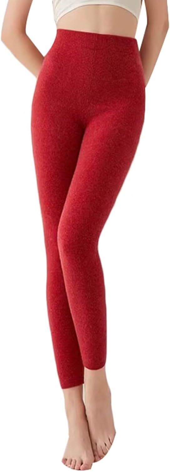 100% Cashmere Thermal Bottoms Women Long Johns Base Layer Leggings Thermal Pant for Skiing, Hiking, Running