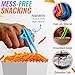 SNACTIV LITE Finger Chopsticks for Gamers 4PC NEON Bundle - As Seen on Shark Tank! The Official Snacking Tool of the Future - Enjoy Snacks and Chips with Ease - Innovative Gaming Snacking Solution