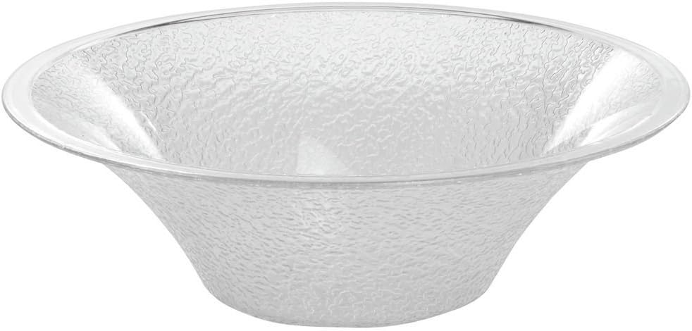 Cambro 13 7/10 qt Bell-Shaped Clear Plastic Pebbled Salad Bowl - 18"Dia