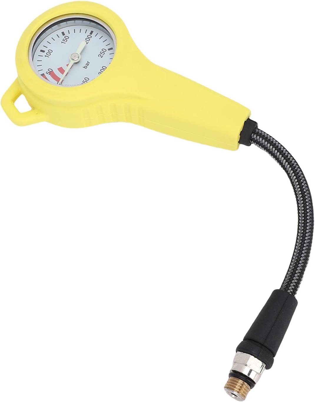 Alomejor Precise Submersible Pressure Diving Meter Diving with Light Dial, for Steel/Copper/Composite Material Underwater Equipment, 1 X for Divers (15CM)