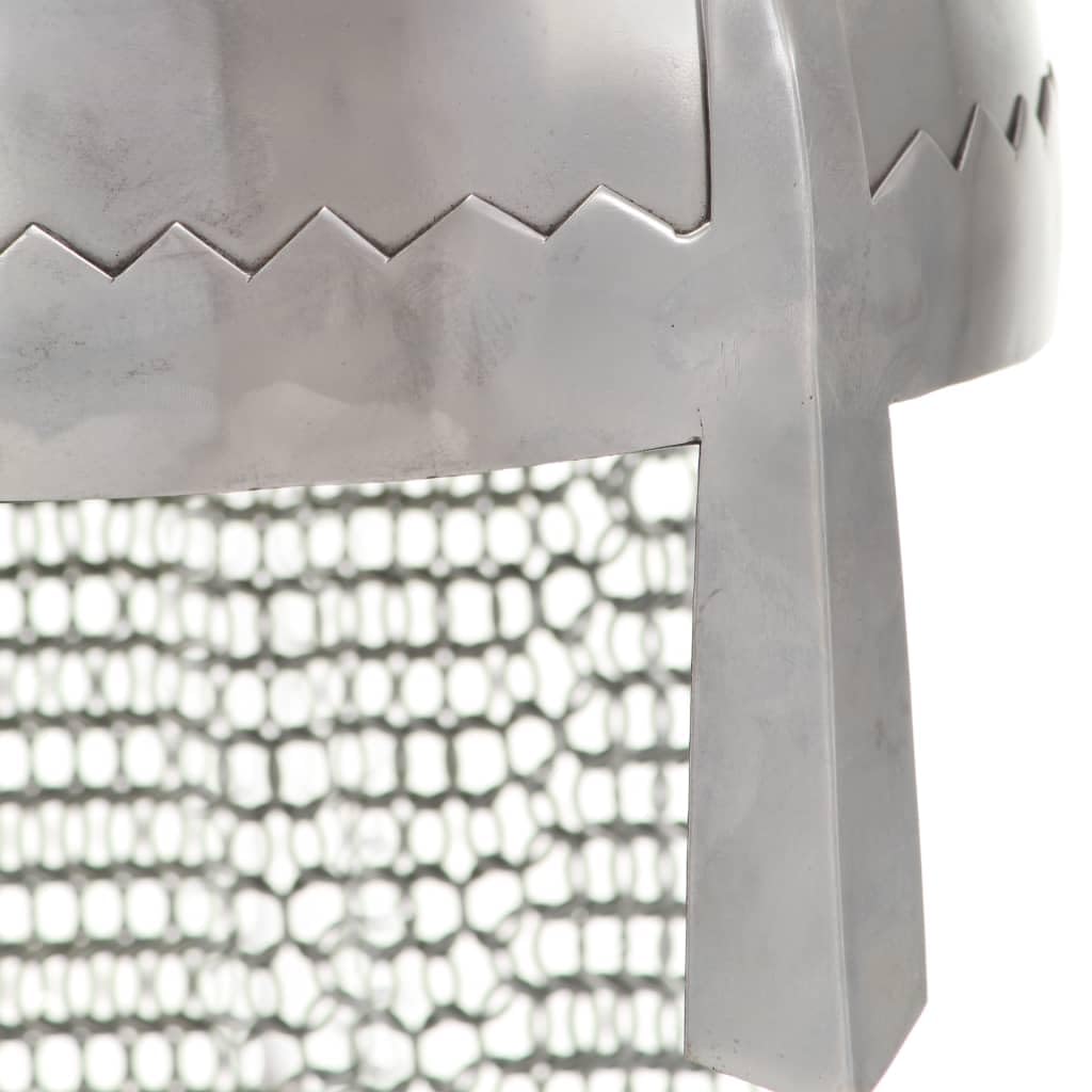 Genérico Réplica de Casco de Caballero Antiguo Larp Acero Plateado,Arte y Ocio,Hobbies y Artes Creativas,Coleccionables,Armas coleccionables,Multicolor,1.89 kg,286211