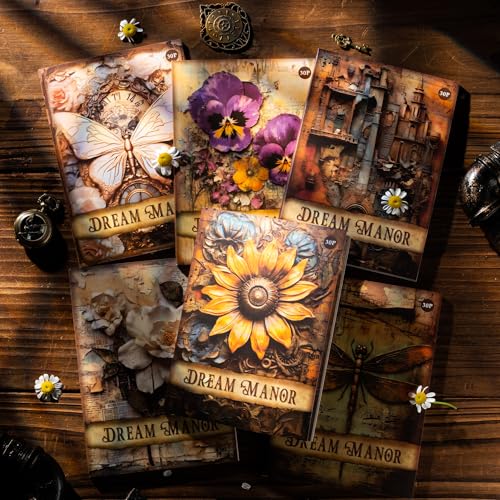 Alideco 180 stuks Vintage Plakboek Papier Bijen Dieren Planten Bloemen Plakboek Papier voor Journaling Benodigdheden, Decoratief Knutselen voor Junk Journals (mengzhongzhuangyuan)