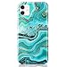 Produktbild QULT Handyhülle - Handyhüllen für iPhone 11 Case - iPhone Silikonhülle mit schützendem TPU Bumper - Stylisches Marmormuster Grüner Steinmarmor