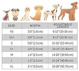 TagME Nylon Hundehalsband, Verstellbares Reflektierendes Hundehalsband mit Sicherheitsschnalle für Welpen, Schwarz, 1.0cm Breite