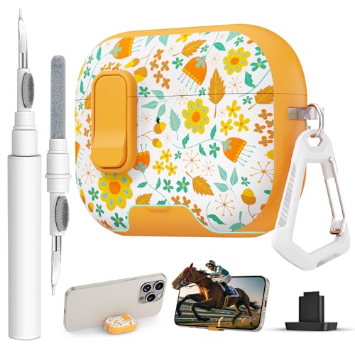 Image of for AirPods Pro 3 Case with Lock & Phone Stand,Cute Floral Pattern Style