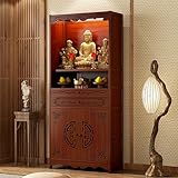 VOLDAX Altar Table with Storage Meditation Altar Cabinet, Chinese Cabinet Pedestal Offering Table Buddhist Prayer for Small Spaces(53cm/20.9in)