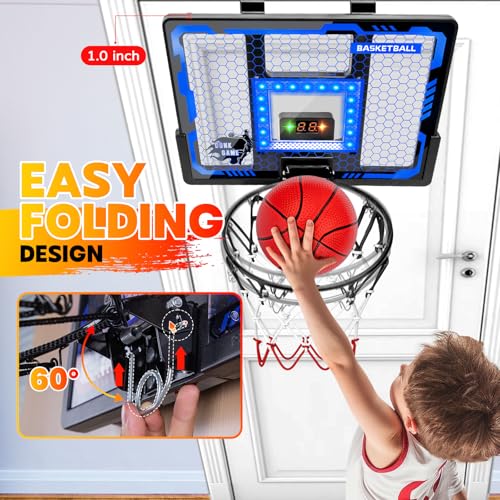 image for BADGOAL Indoor Basketball Hoop Toy for Kids - Mini Basketball Hoops wi
