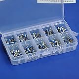 Electronics-Salon 100 to 1M ohm Single-Turn Trimming Potentiometer Kit