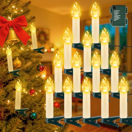 Dalugo 30 LED Kerzen Weihnachtsbaum, 10M Warmweiß Weihnachtsbaum...