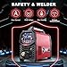 BESTMIG 200A MIG Welder - 6-in-1 IGBT Inverter Welding Machine, Gas/Gasless Flux Core, Stick, Lift TIG, Spot & Spool Gun - Portable 110V/220V Equipment