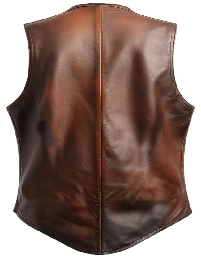 Mens Leather Vintage Vests, Club Leather Vest for Mens, Cowboy Leather Vests Western style2