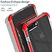 MATEPROX Compatible with iPhone 8 Plus Case Compatible with iPhone 7 Plus Case Clear Shield Heavy Duty Anti-Yellow Anti-Scratch Shockproof Cover - Red