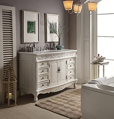 56” Benton Collection Antique White Beckham Bathroom Sink Vanity Model Cf-3882W-Aw-56 #TOP7