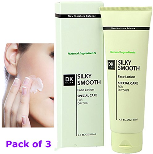 DK ELAN Silky Smooth Face Lotion (Pack of 3) – New Natural Moisturizer for dry, scaly, wrinkled skin