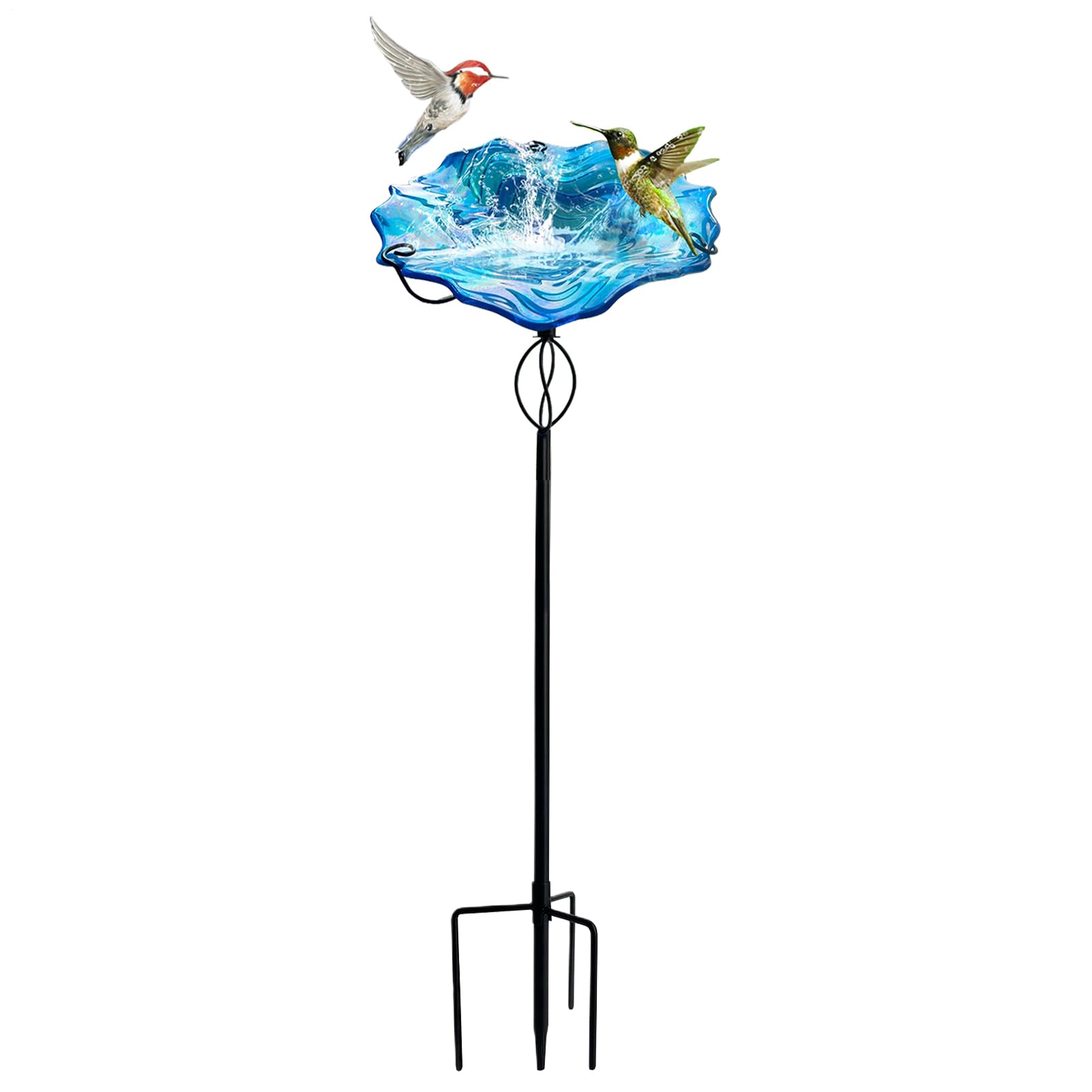Bebedero para Aves Exterior Bandeja de Flores Vintage de 81 cm con Soporte | Fuente de Agua Para Pájaros Para Loros Aviarios Exteriores Jardines Patios Y Parques