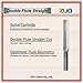 ZUQ | 6mm Dia, Solid Carbide, Double Flute Straight Bit, 19mm Cutting Height, 1/4