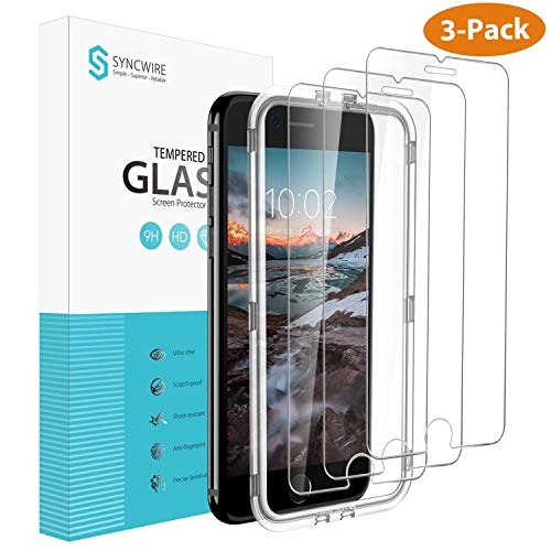 Syncwire Screen Protector for iPhone 8 Plus / 7 Plus [3-Pack], 9H Hardness