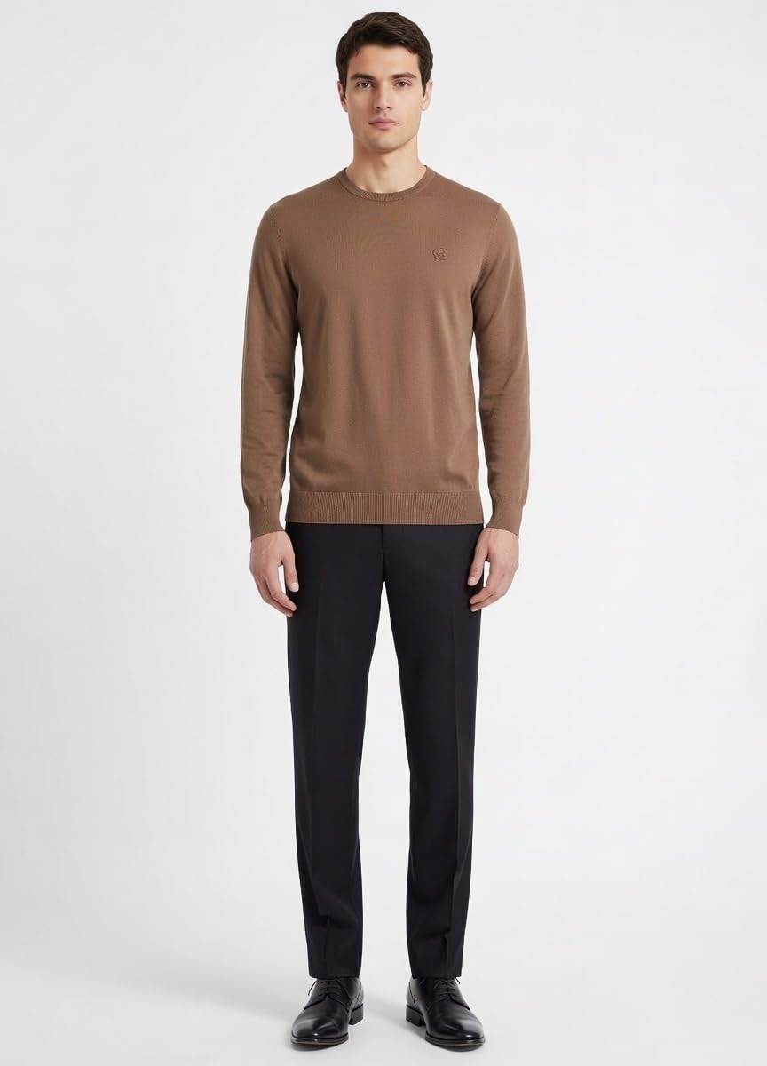 Enrico Coveri Maglione Uomo Cotone 100% GIRICOLLO - Maglione Uomo a Maniche Lunghe - Pullover Primaverile/Autunnale