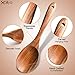 Wooden Utensils For Cooking Wooden Spoons For Cooking and Spatulas For Nonstick Pans Smooth Finish Teak Wooden Spoon Sets For Cooking Wooden Cooking Utensils Set Wooden Spoon Sets Salad Fork