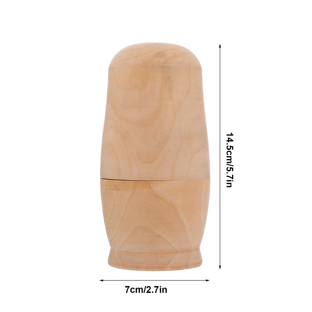 VANZACK Ensemble De PoupéE Vierge en Bois À Peindre Kit DIY Matriochka Semi-Fini pour Artisanat CréAtif Et Cadeau Personnalisé 14.5X7X7 Cm