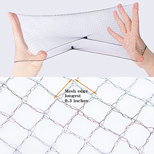 Weken Pack Of 20Pcs Hair Nets Invisible Elastic Edge Mesh 50Cm 20" Black #TOP5
