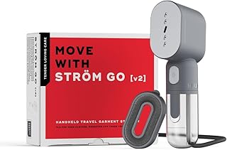 NUUK STROM GO V2 Super Compact and Lightweight Travel Garment Steamer For Clothes | FREE Heat Resistant Travel Pouch | Ver...