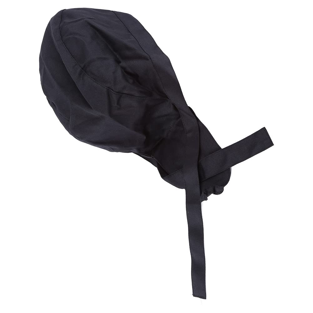 Oumefar Comfortable Cotton Pirate Chef Hat Adjustable Chef Cooking Cap with Opitonal (Black)