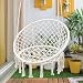 GNEGNIS Silla Hamaca Colgante, Silla Colgante de Cuerda de Algodón, Columpio, Silla...
