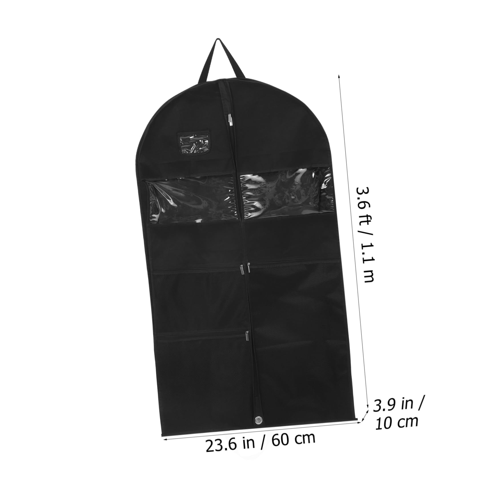 Kleidersack Peva 110cm Reisekleidersack Mit Reißverschluss Transparentem Sichtfenster Und Netztaschen Zur Aufbewahrung Für Anzüge Und Kleider