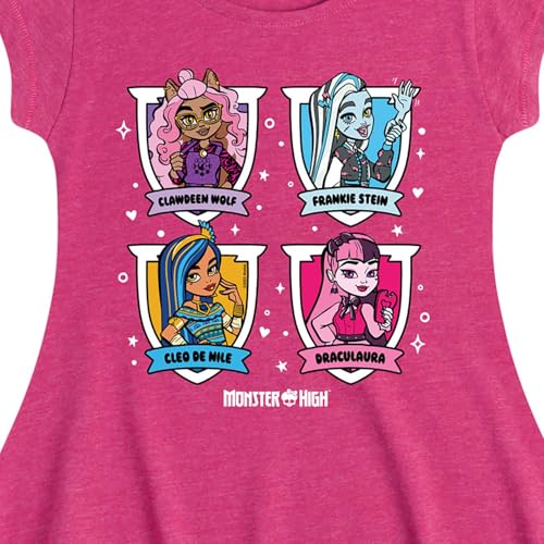 Monster High - Character Grid - Toddler and Youth Girls Fit and Flare Dress2