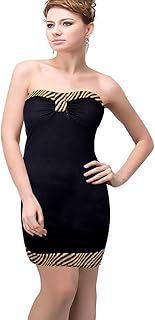 فستان كاجوال بنمط شيث لون اسود وذهبى قياس واحد -للنساء