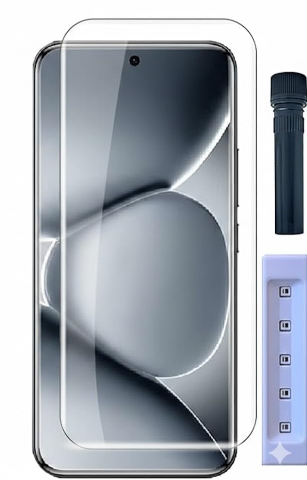 Image of BLACKSHEEP HD+ UV Tempered Glass Screen Protector Guard Compatible For Redmi Note 15 Pro Plus 5G Full Adhesive UV Curved Case Friendly HD Clarity with easy installation kit