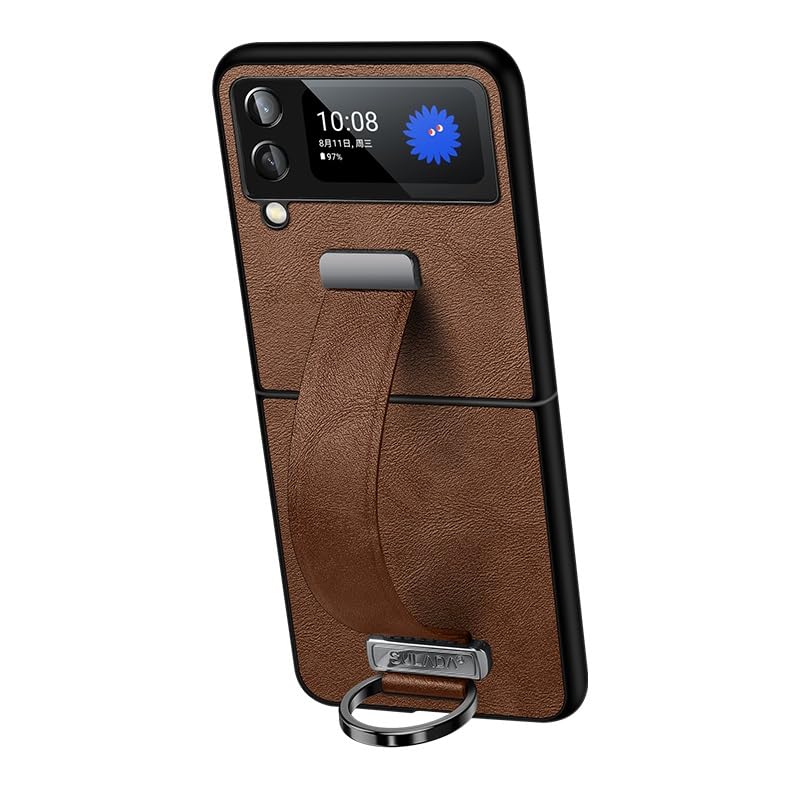 Coque Z Flip 3 antichoc étui cuir rigide mince Samsung Galaxy