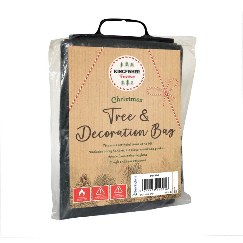 Greenfields Strong woven polyethylene Christmas Xmas Tree Storage Bag with Zip and Handles (Tree & Decoration Bag)