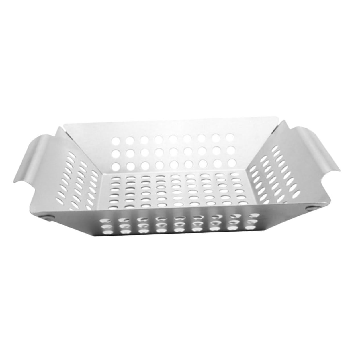 HANABASS Stainless Steel Grill Pan Grilling Basket BBQ Tray for Grilling Grill Pan Alternative