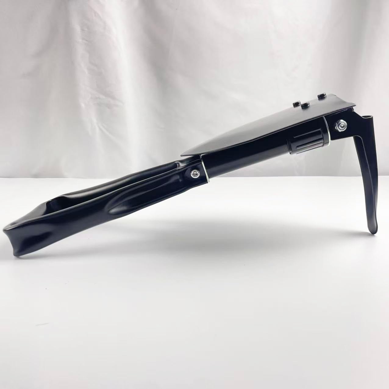 Folding Survival Shovel with Pick, Portable Carbon Steel Tactical Style Entrenching Tool for Snow, Off Road, Camping, Gardening, Beach, Digging (Black)