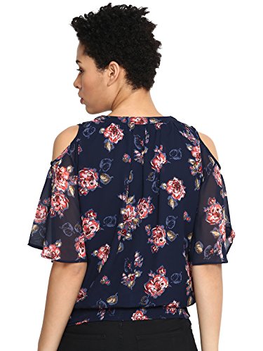 Image of Harpa Black Printed Blouse(GR5186-BLACK)