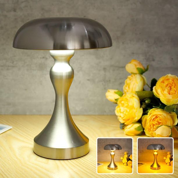 Cordless LED Table Lamp,Rechargeable Battery Operated Table Lights,Touch Sensor Powered Portable