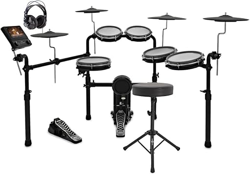 TOUCHBEAT + 10 Piece E-Drum Set with 7 Inch Touch Screen by Gear4music