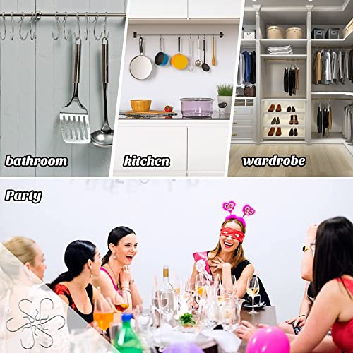 Funrous S Shaped Metal Hooks Clip, S Shaped Hooks Stainless Steel Metal Hangers, Suitable For Indoor And Outdoor, Bathroom, Kitchen Lights, Hanging Hooks For Diy Crafts, Key Chain, Silver (80 Pieces) #TOP5