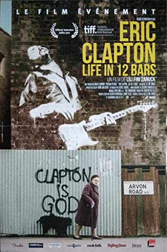 Eric Clapton Life in 12 Bars, poster cinematografico originale (formato 160 x 120 cm piegato)