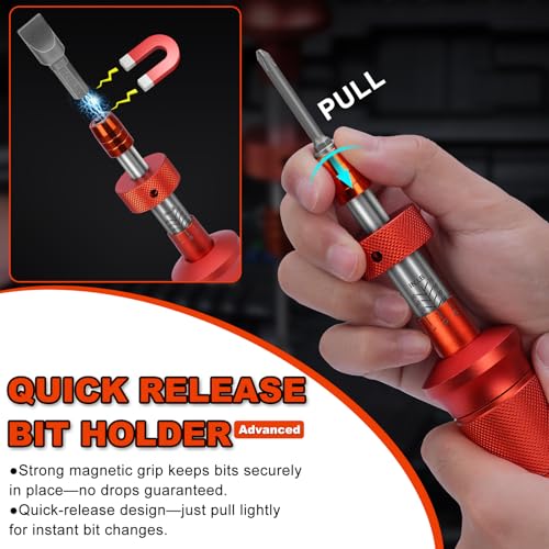 Image of 68Pcs Torque Screwdriver Wrench Set 10-70 IN.LB, Inch Pound Torque Driver | with S2 Steel Bits, 1 /4 inch Drive, Magnetic Quick-Release Adapter for Bike Repair, Mounting and Maintenance